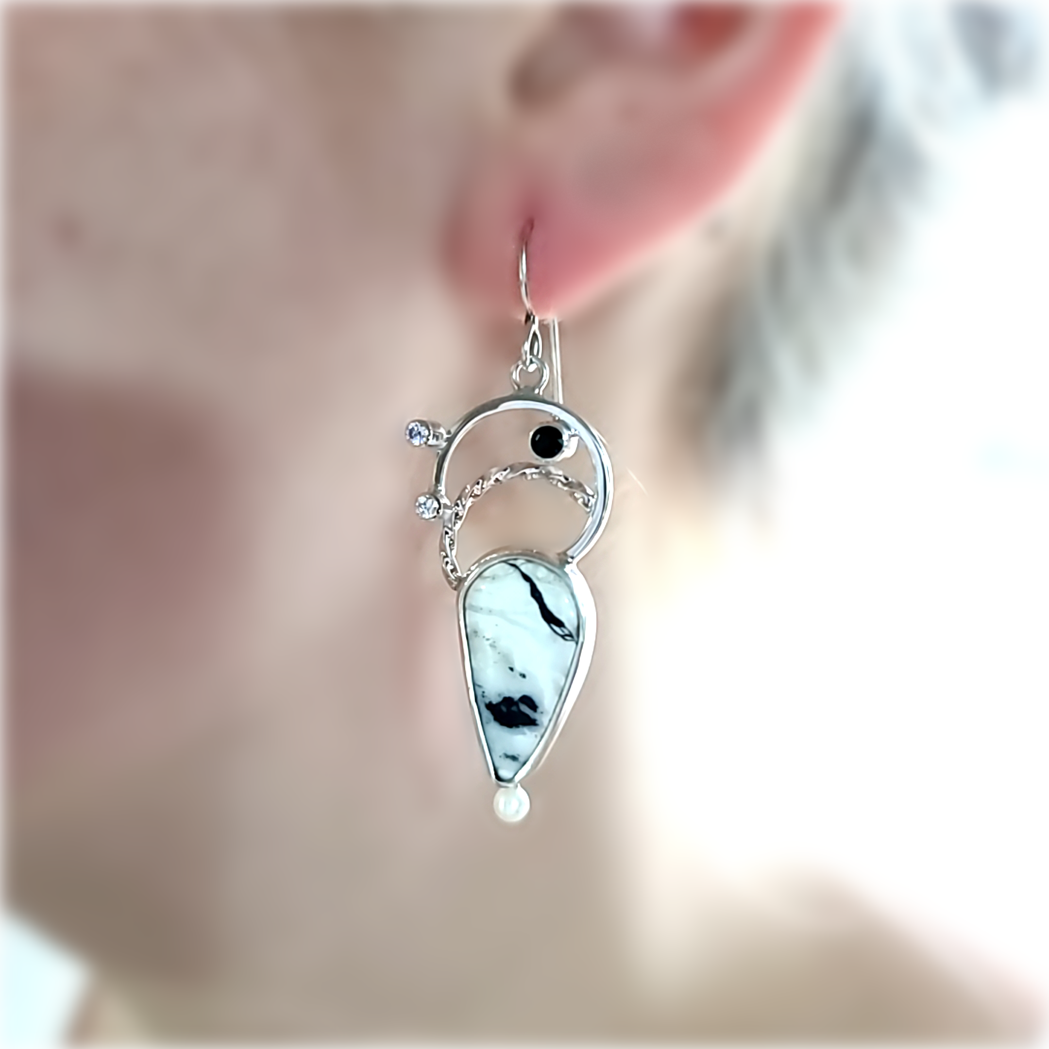 White Buffalo Earrings