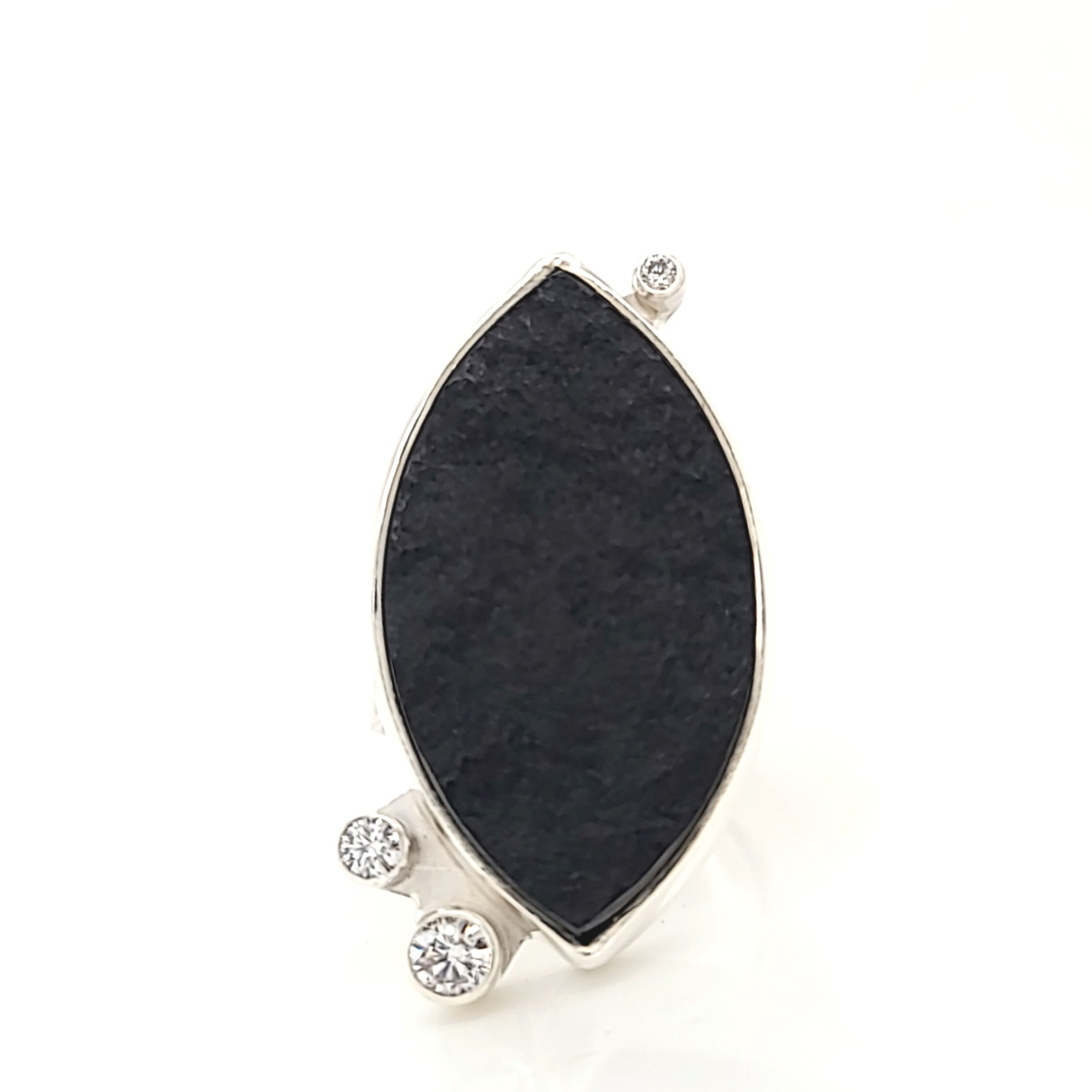 Natural Surface Black Onyx Ring