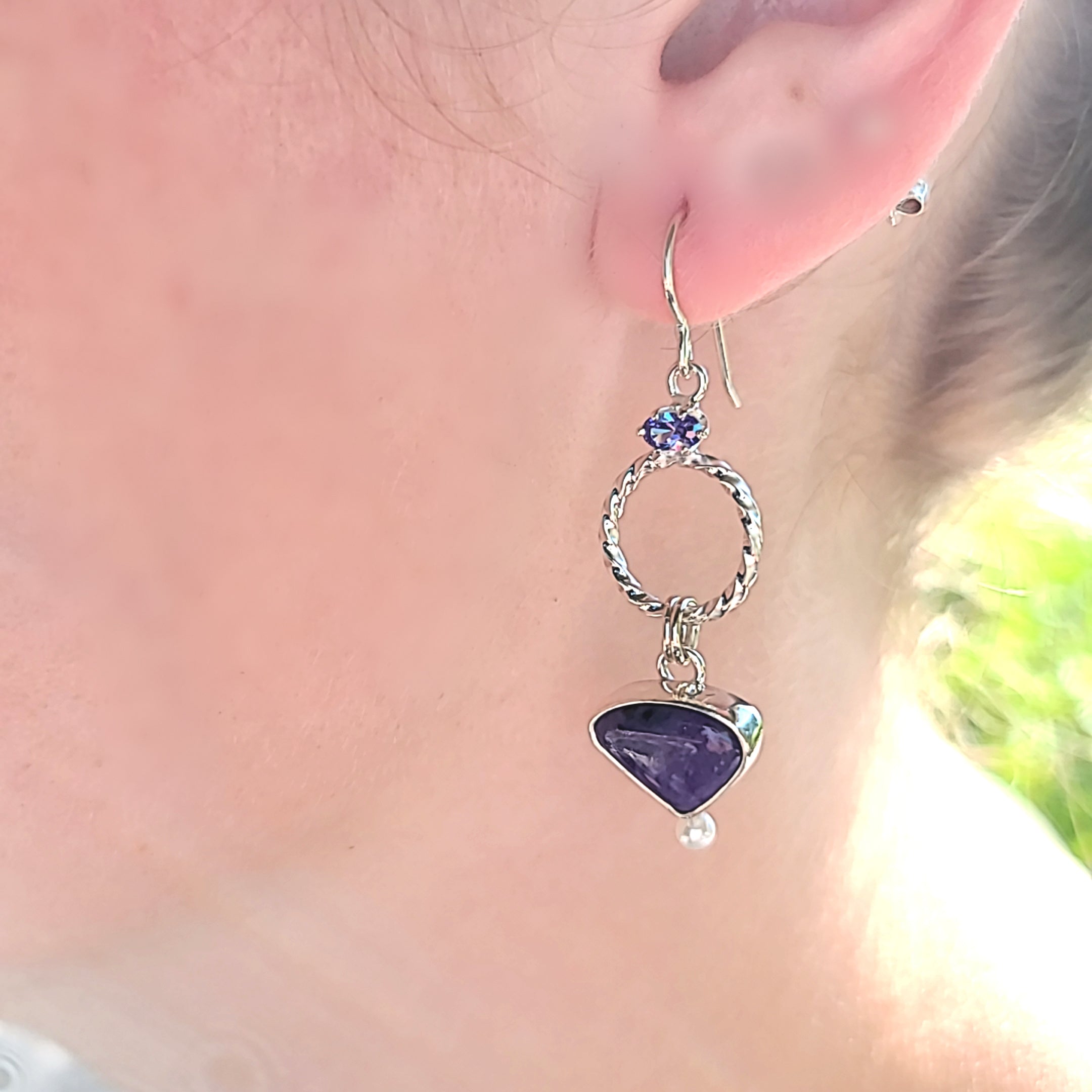 Purple Tiffany Jasper Earrings