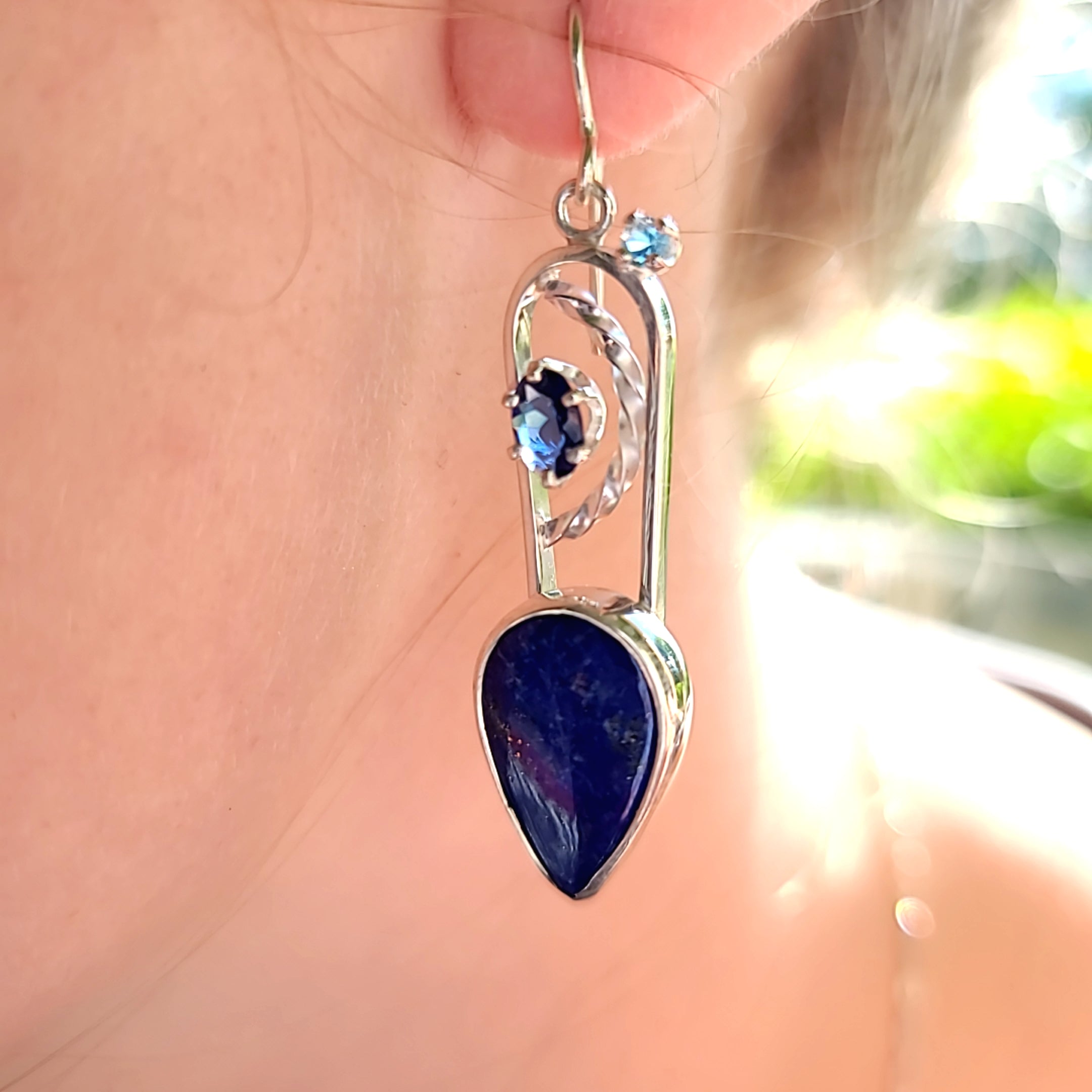 Bright Blue Lapis Earrings