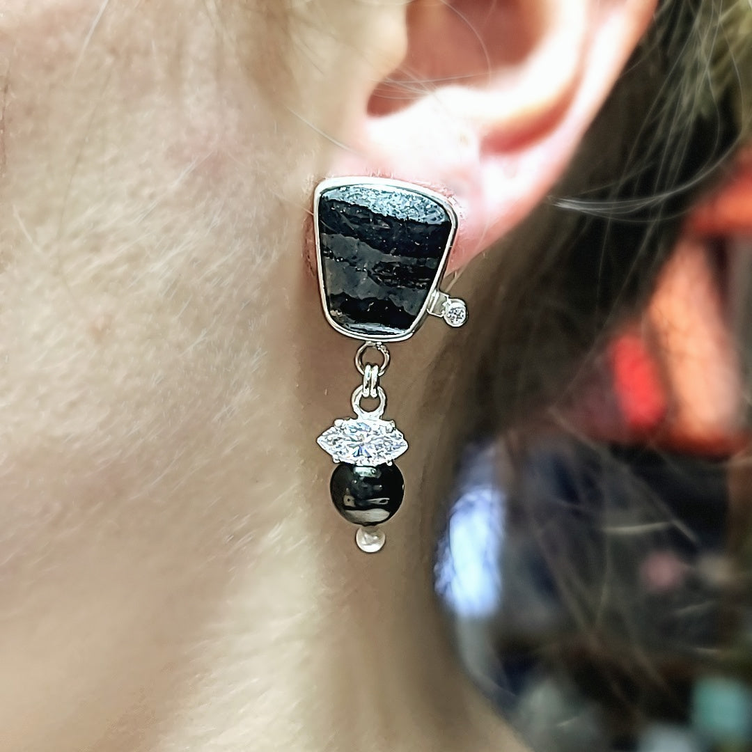 Swedish Iron Ore Earrings