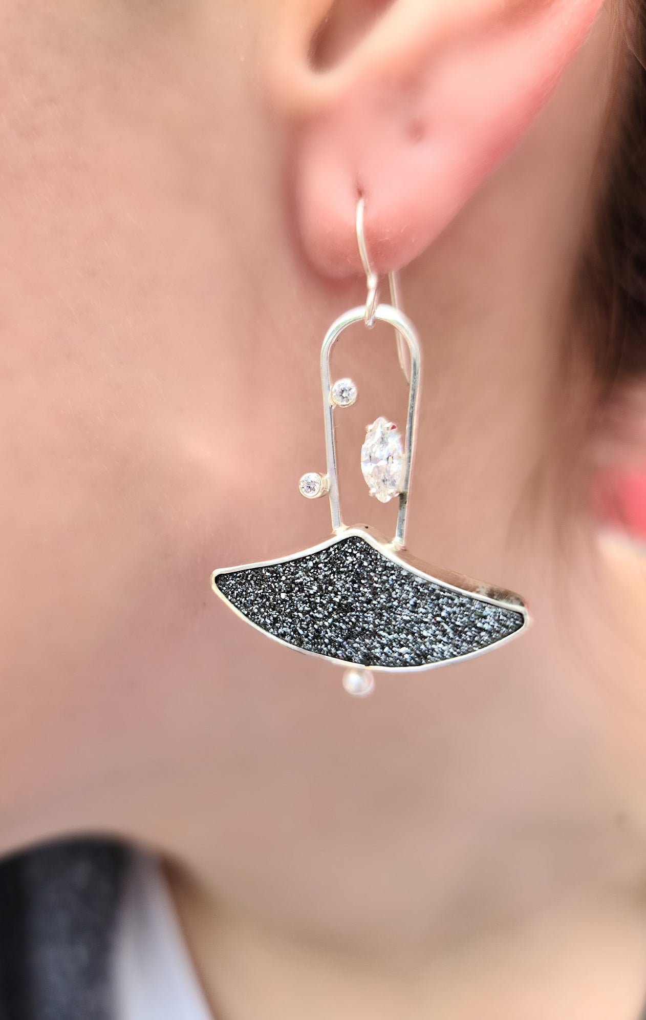 Black Knight Drusy Earrings