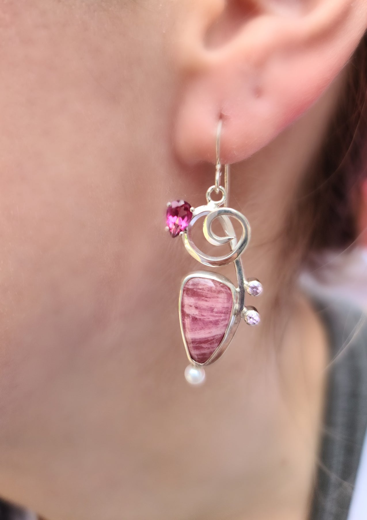 Pink Rubellite Earrings