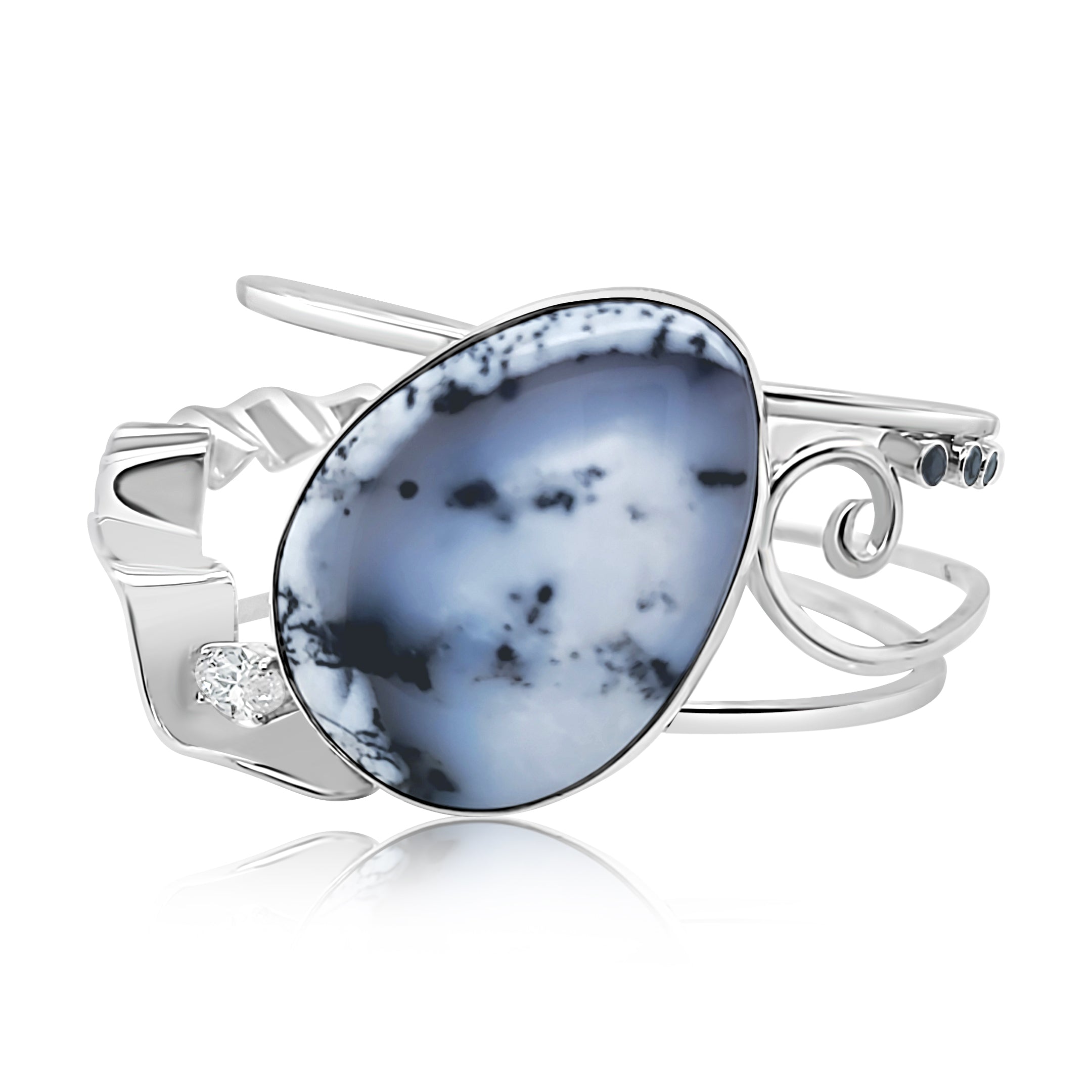 Dendritic Opal Cuff Bracelet