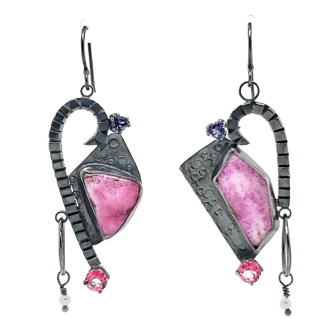 Cobalto Calcite Earrings