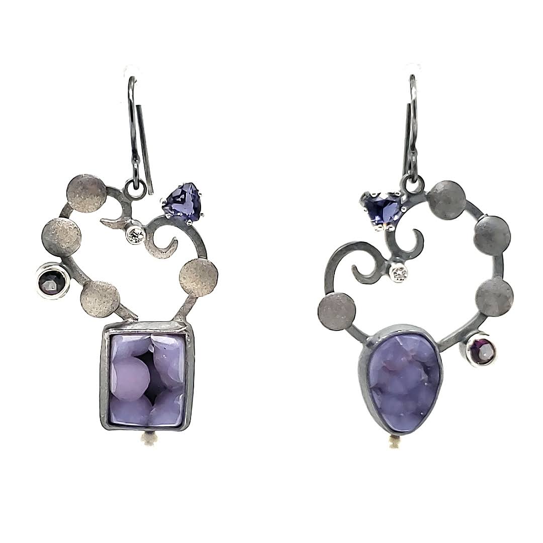 Grape Agate Earrings - kim crocker designs