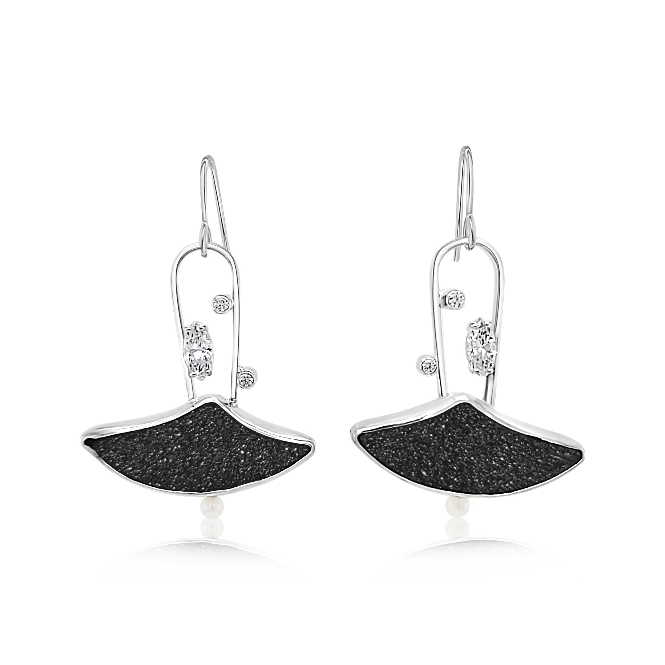 Black Knight Drusy Earrings