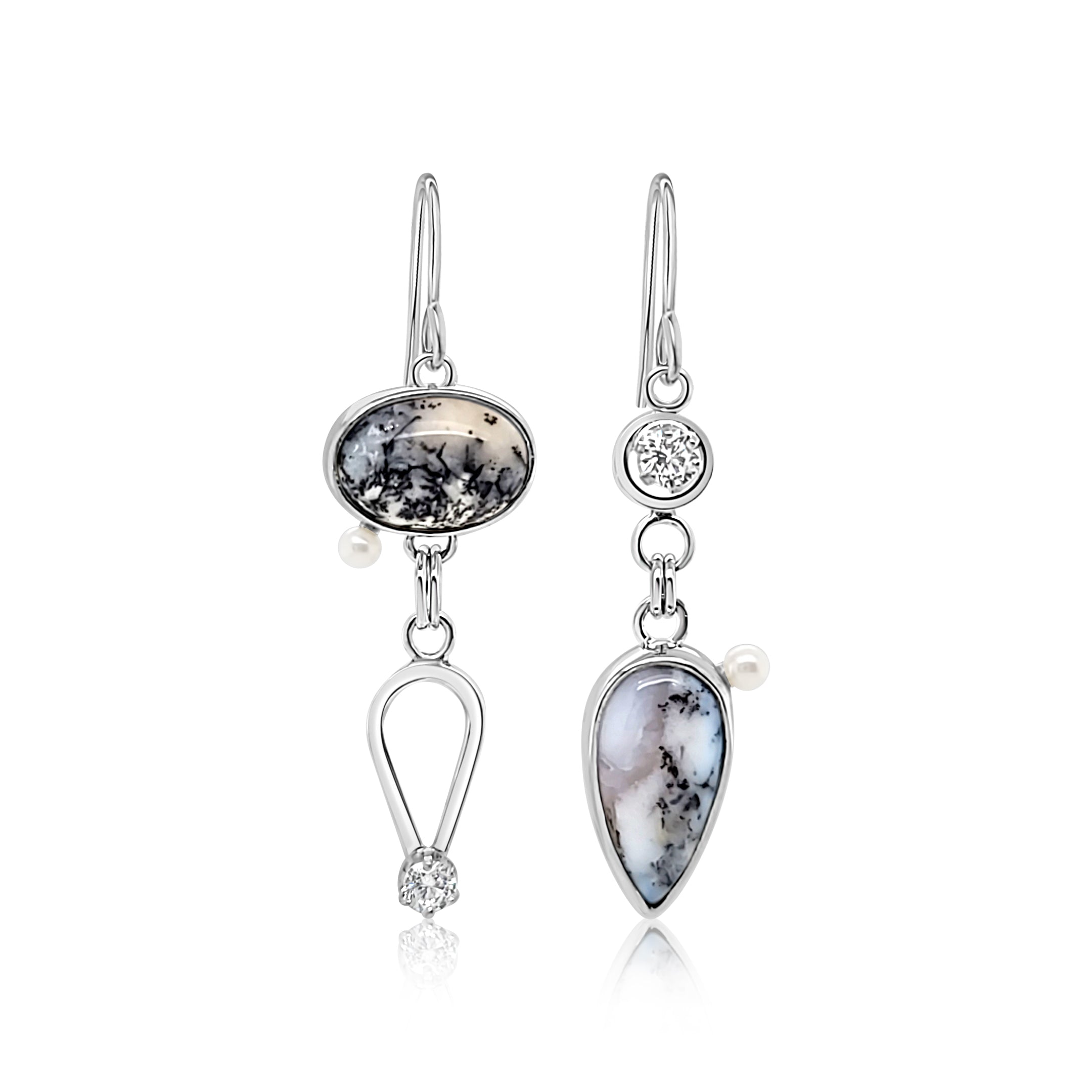 Dendritic Opal Earrings