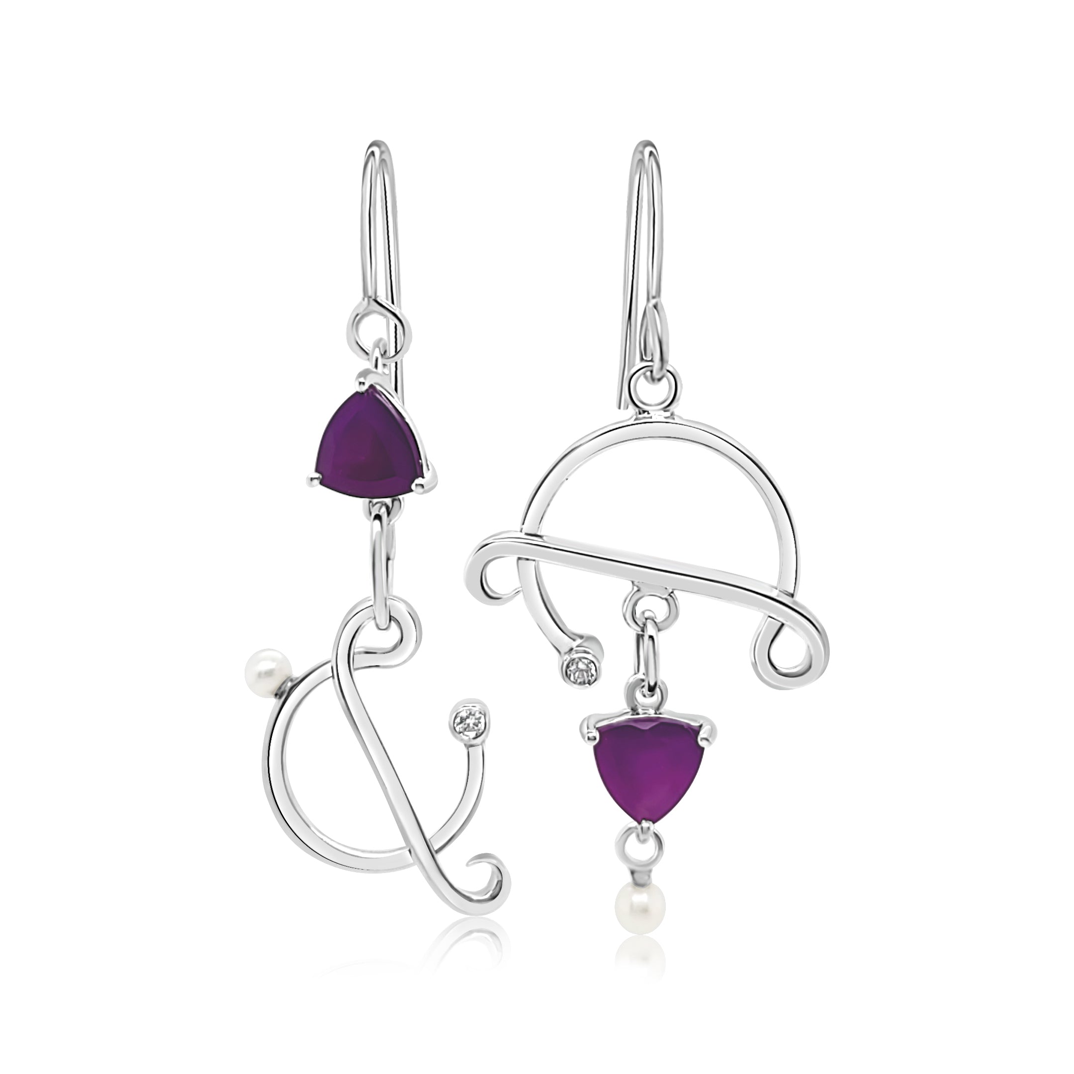 Purple Chalcedony Earrings