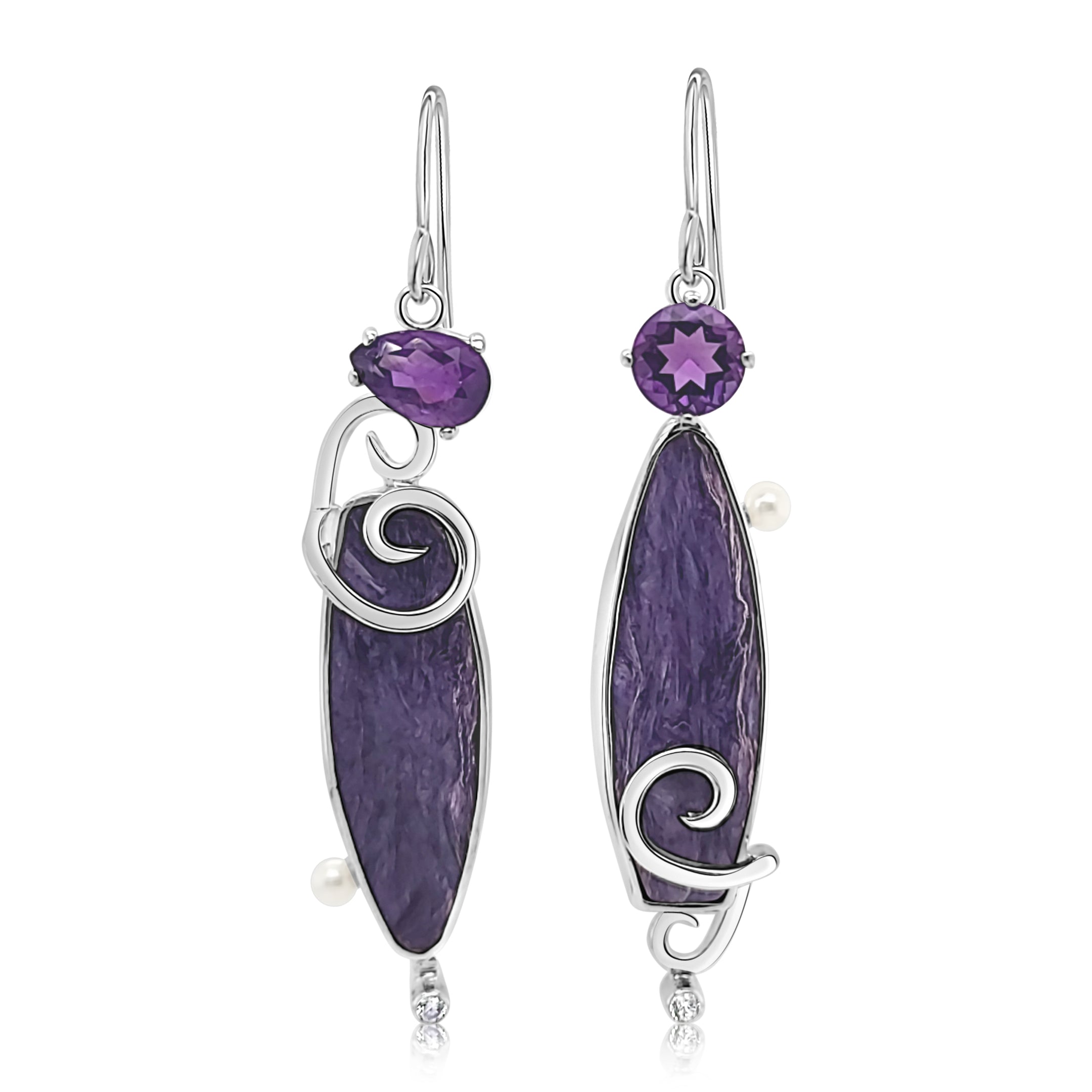 Purple Charoite Earrings