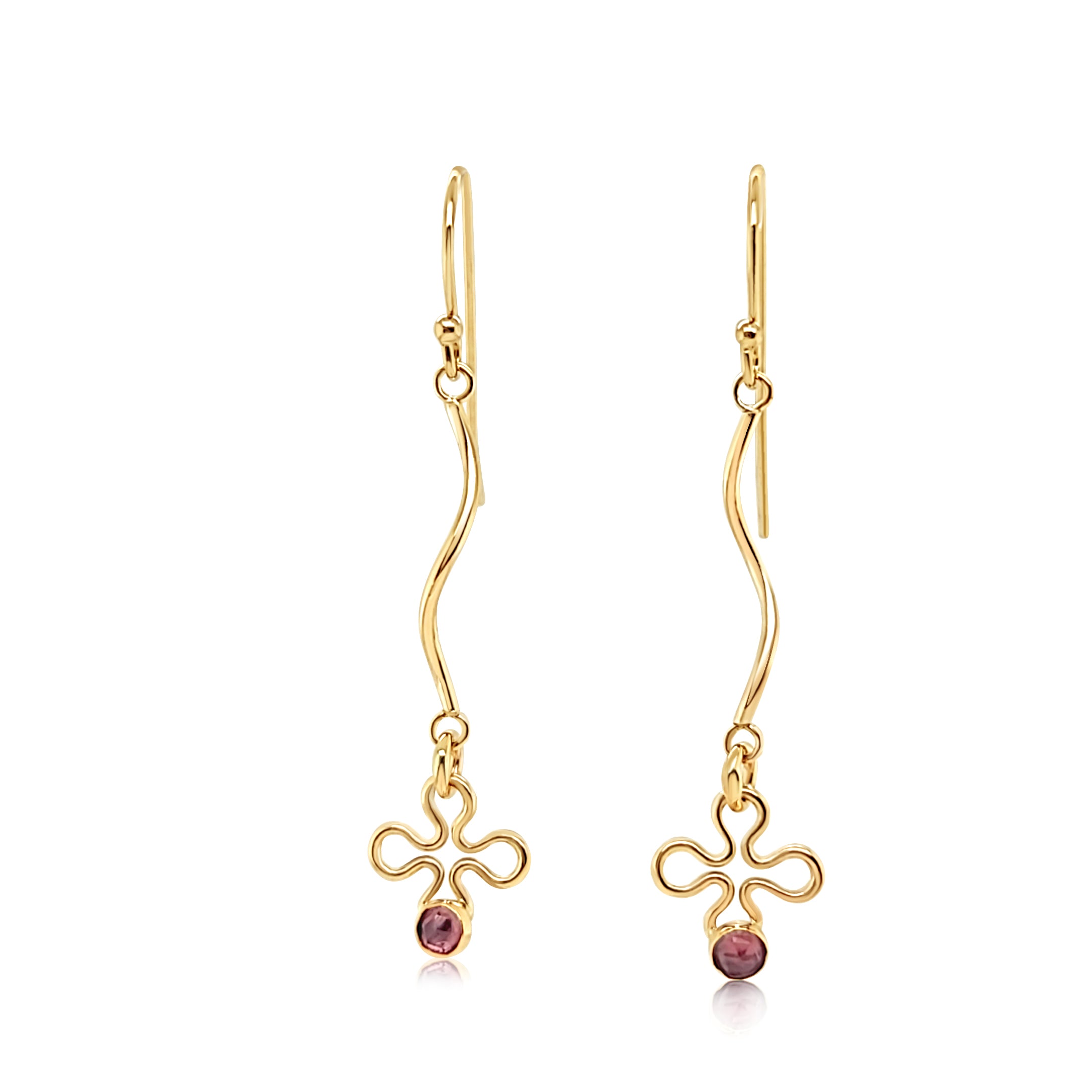 Light and Easy Rhodalite Garnet GF Earrings