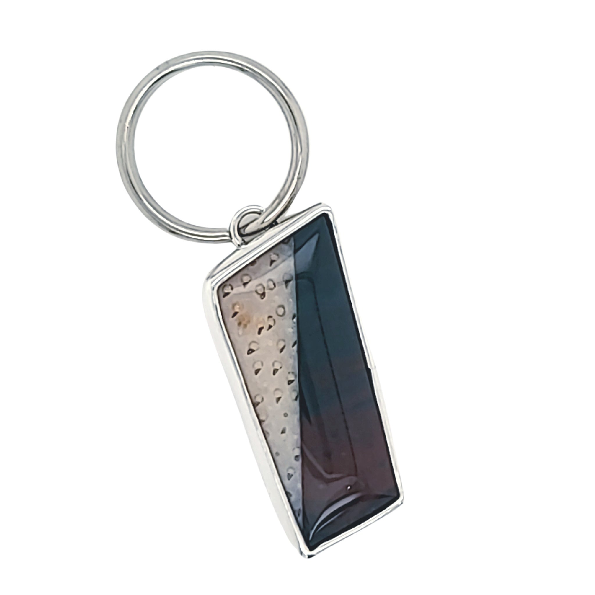 Bloodstone & Palmwood Key Ring