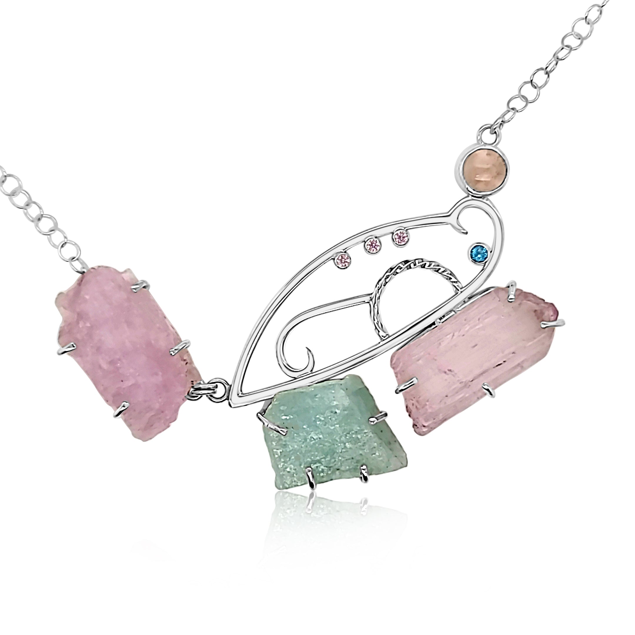 Kunzite and Aquamarine Necklace