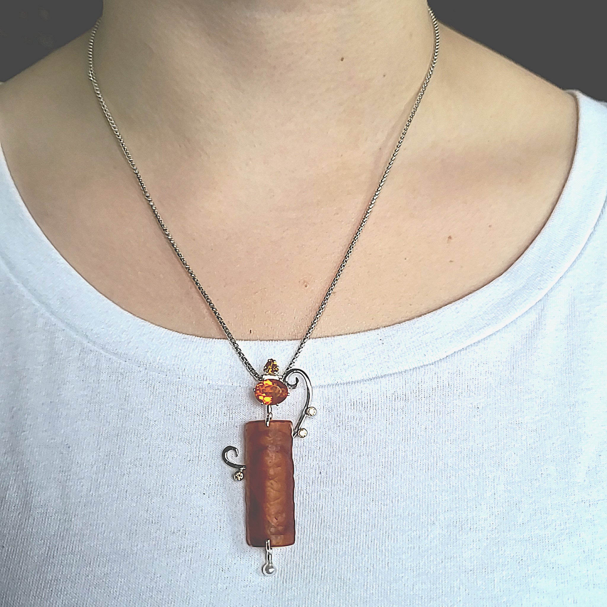 Fossilized Bamboo Pendant