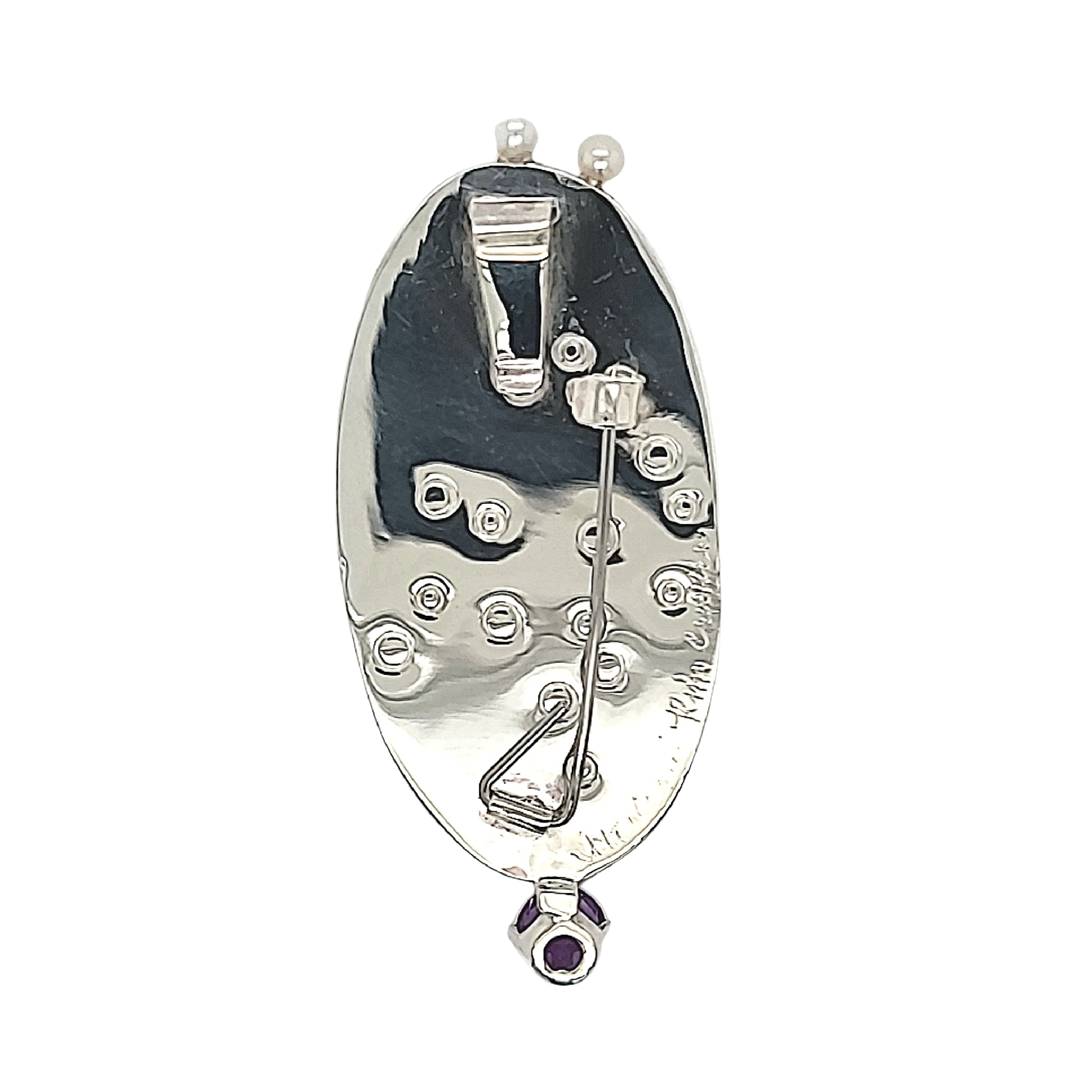 Charoite Combination Pin and Pendant