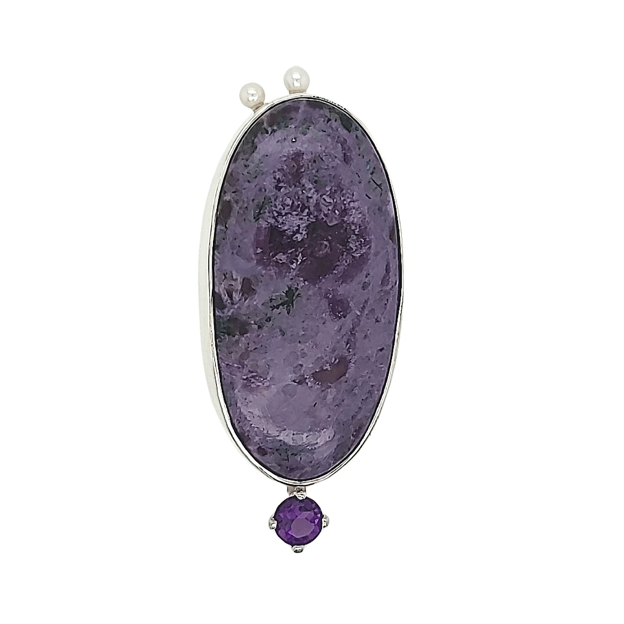 Charoite Combination Pin and Pendant