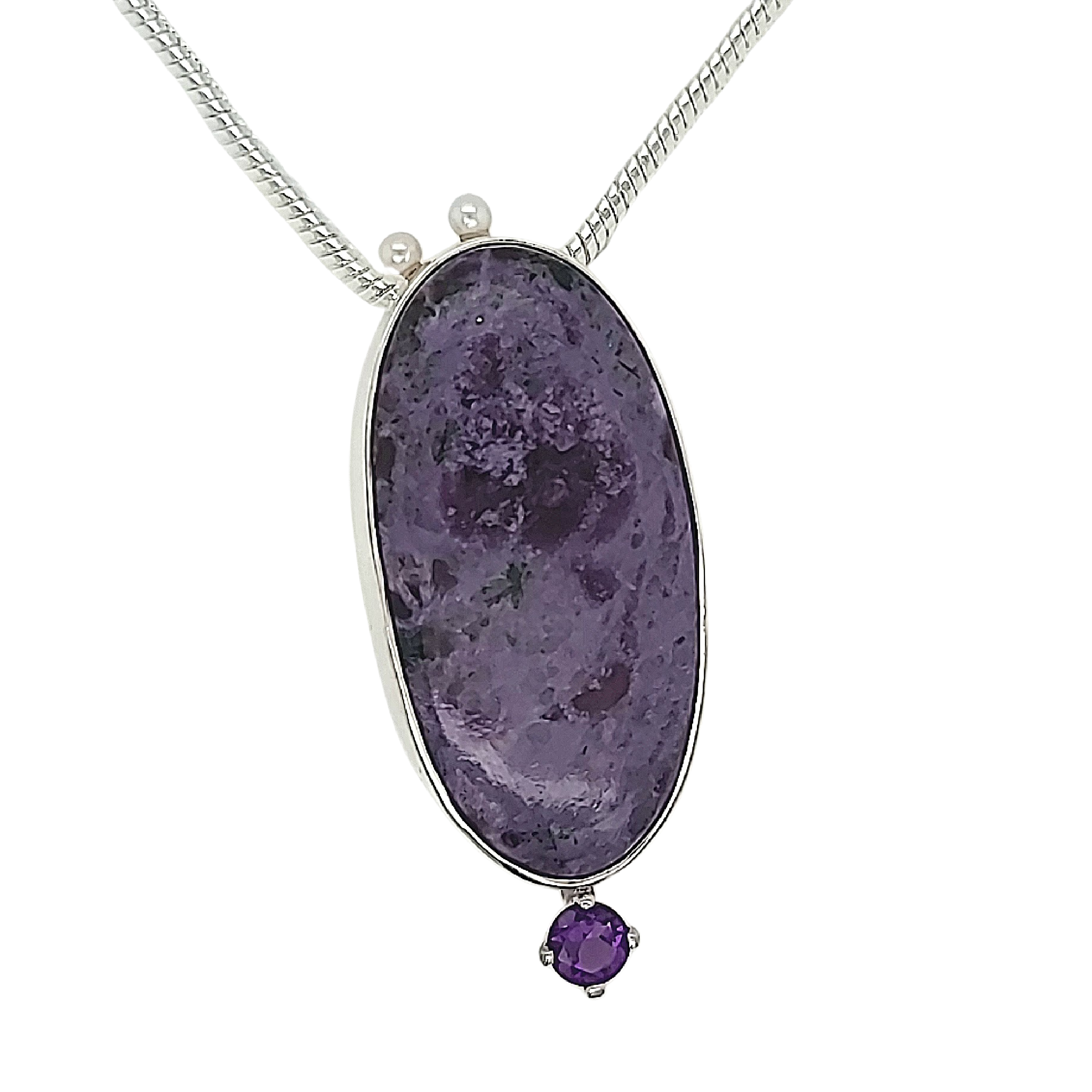 Charoite Combination Pin and Pendant