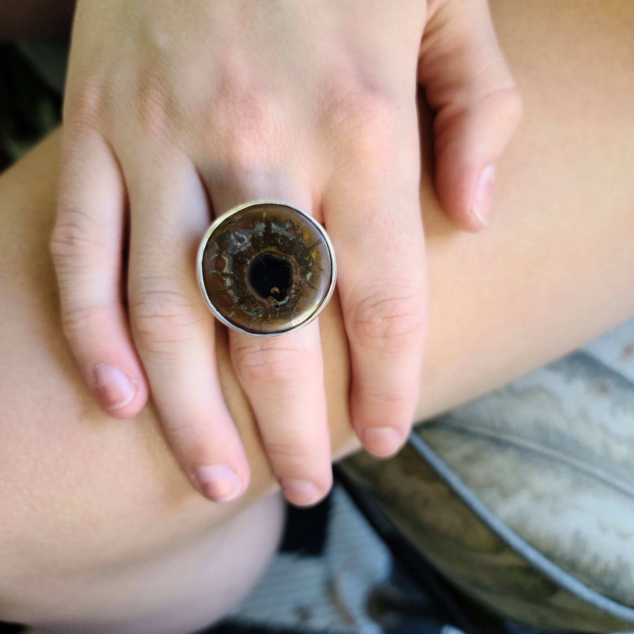 Round Septarian Ring