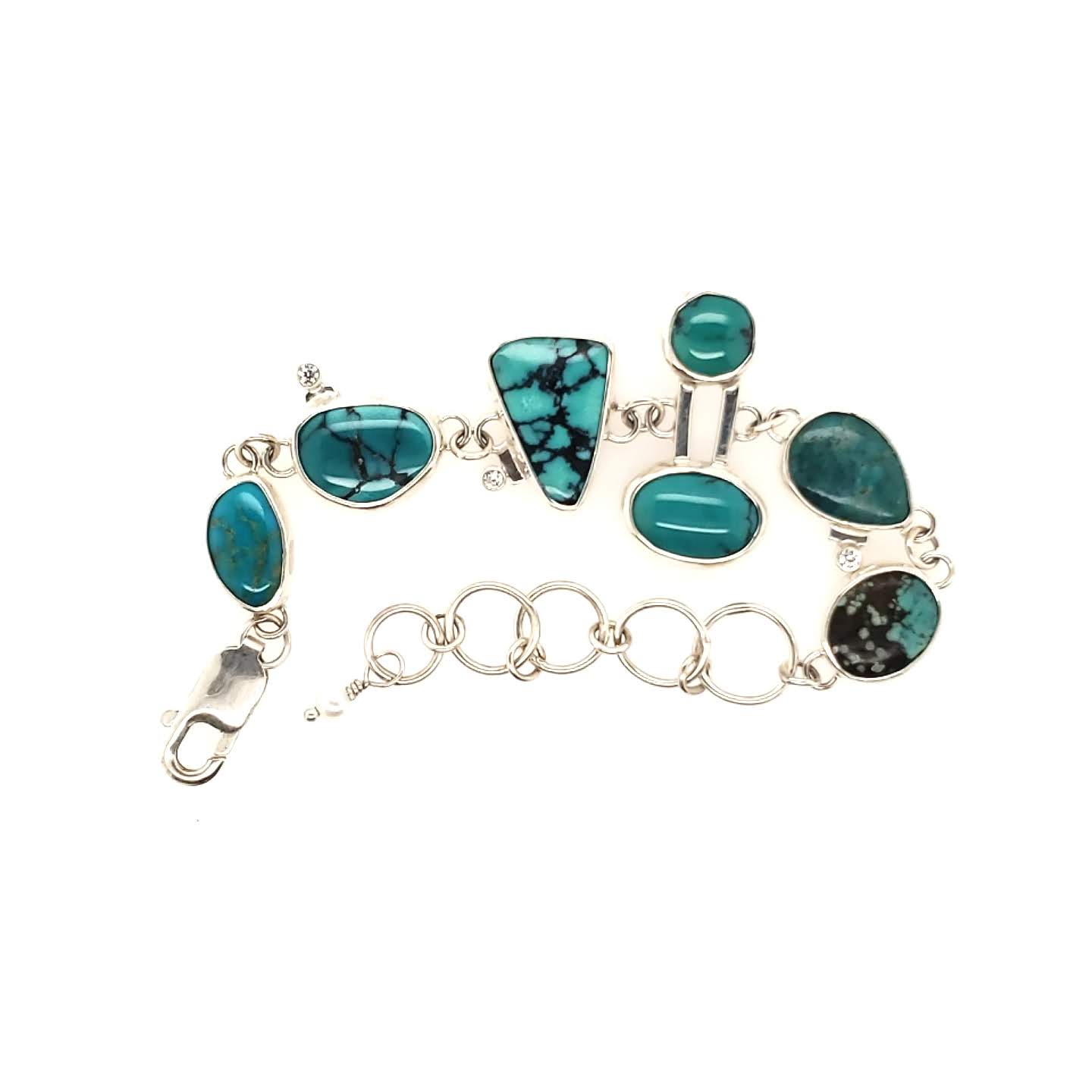 Turquoise Link Bracelet - kim crocker designs