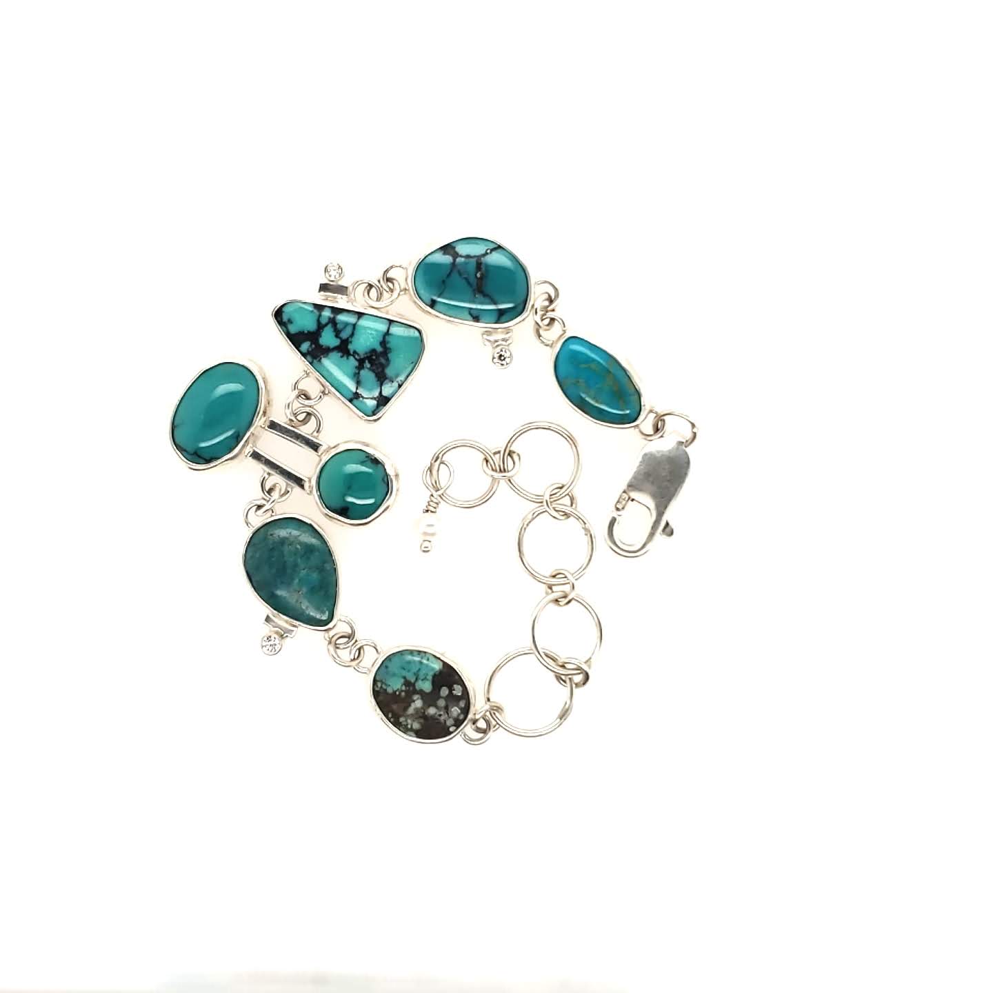 Turquoise Link Bracelet - kim crocker designs